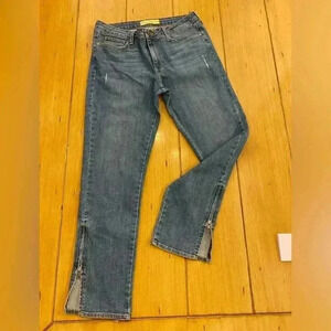 Womens Mid Rise Zipper Ankle Bottom Jean size 29 William B